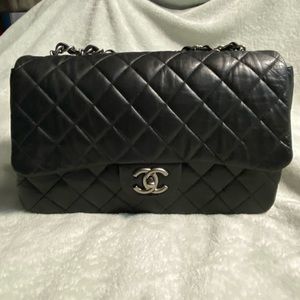 CHANEL Jumbo Single Flap - Brushed/Matte Silver Hardware (2007)
